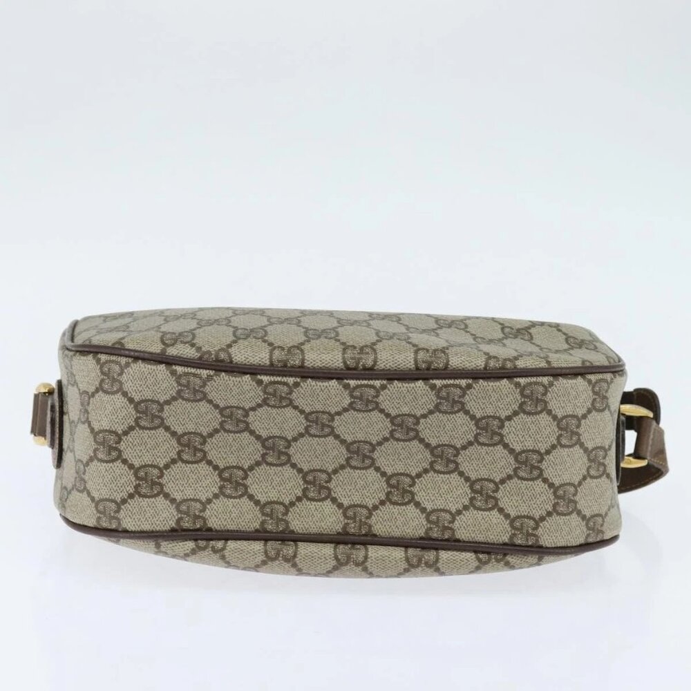 GUCCI GG Supreme Web Sherry Line Bag PVC Beige Gold 001 58 0918 Auth BA7459 - Picture 9 of 15
